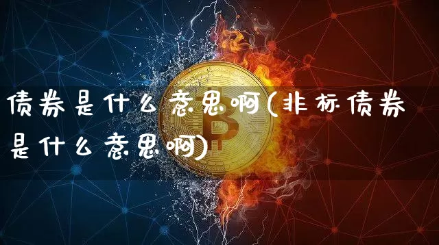 债券是什么意思啊(非标债券是什么意思啊)_https://www.czytfl.com_期货行情_第1张