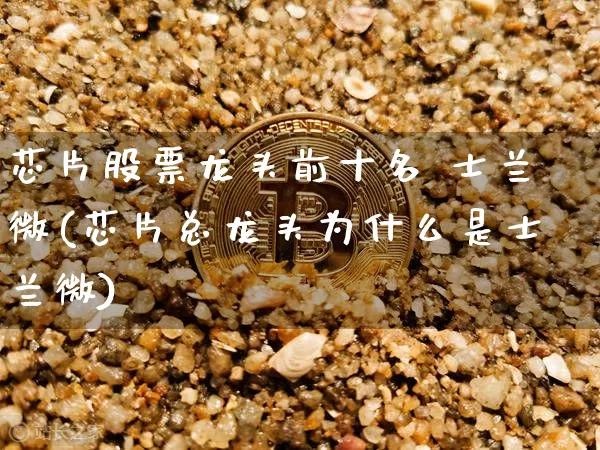 芯片股票龙头前十名 士兰微(芯片总龙头为什么是士兰微)_https://www.czytfl.com_期货_第1张