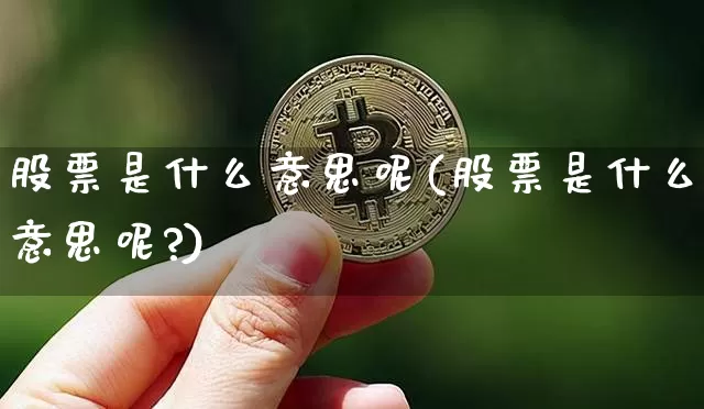 股票是什么意思呢(股票是什么意思呢?)_https://www.czytfl.com_期货走势_第1张