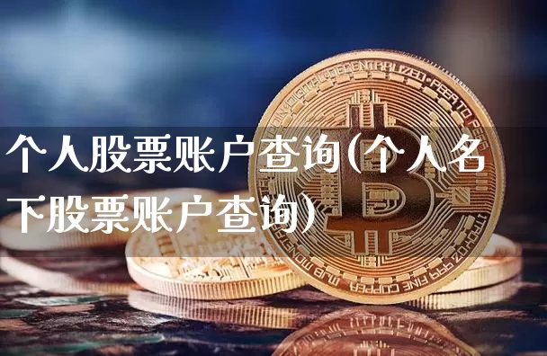 个人股票账户查询(个人名下股票账户查询)_https://www.czytfl.com_期货_第1张