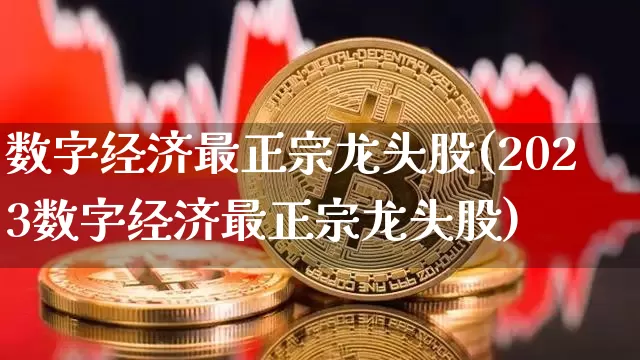 数字经济最正宗龙头股(2023数字经济最正宗龙头股)_https://www.czytfl.com_期货走势_第1张
