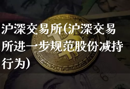 沪深交易所(沪深交易所进一步规范股份减持行为)_https://www.czytfl.com_期货价格_第1张