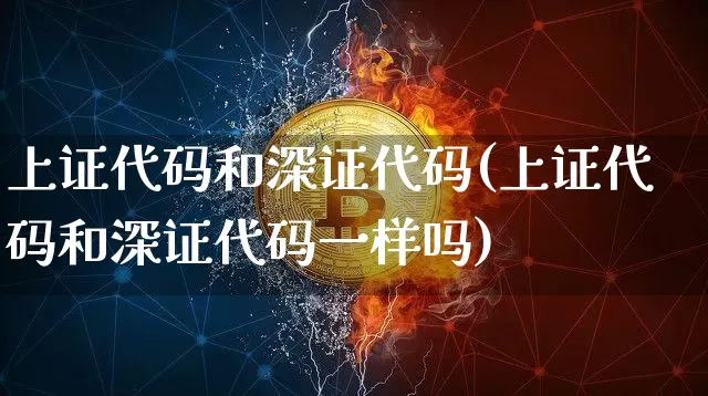 上证代码和深证代码(上证代码和深证代码一样吗)_https://www.czytfl.com_期货走势_第1张