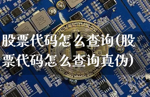 股票代码怎么查询(股票代码怎么查询真伪)_https://www.czytfl.com_期货_第1张