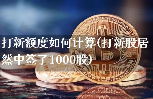 打新额度如何计算(打新股居然中签了1000股)_https://www.czytfl.com_期货_第1张