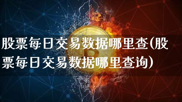 股票每日交易数据哪里查(股票每日交易数据哪里查询)_https://www.czytfl.com_期货走势_第1张