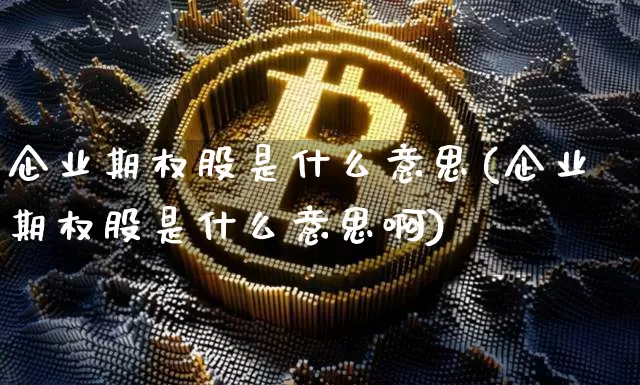 企业期权股是什么意思(企业期权股是什么意思啊)_https://www.czytfl.com_期货_第1张