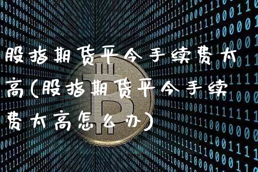 股指期货平今手续费太高(股指期货平今手续费太高怎么办)_https://www.czytfl.com_期货走势_第1张
