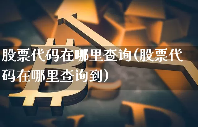 股票代码在哪里查询(股票代码在哪里查询到)_https://www.czytfl.com_期货走势_第1张