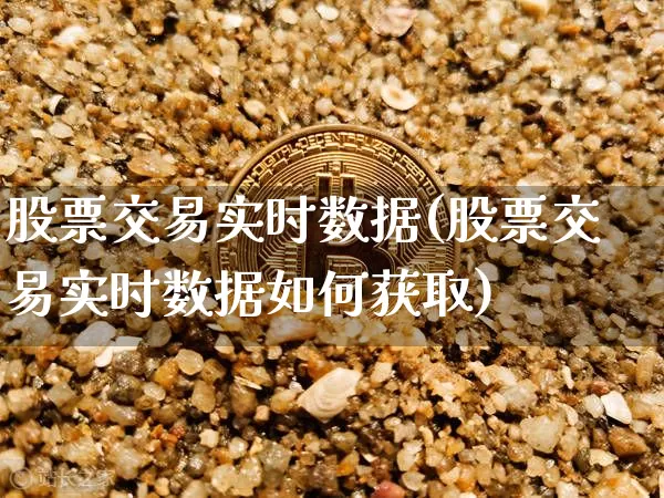 股票交易实时数据(股票交易实时数据如何获取)_https://www.czytfl.com_期货走势_第1张