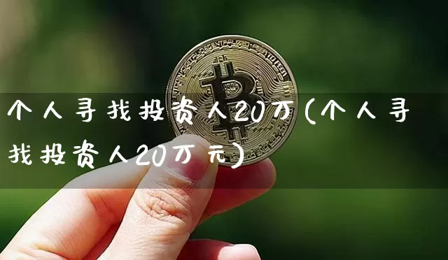 个人寻找投资人20万(个人寻找投资人20万元)_https://www.czytfl.com_期货价格_第1张