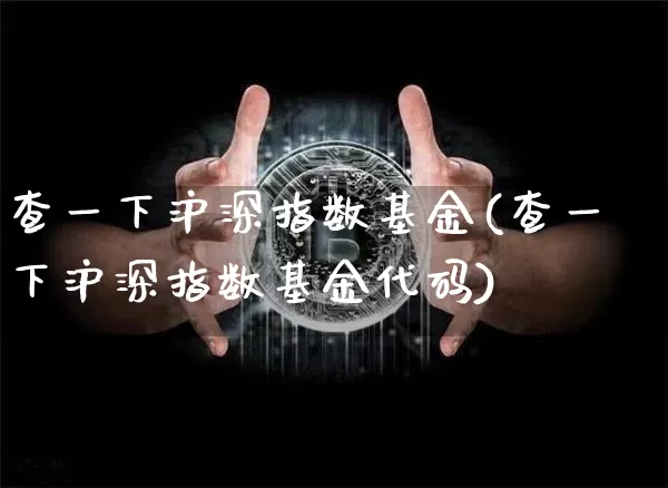 查一下沪深指数基金(查一下沪深指数基金代码)_https://www.czytfl.com_期货_第1张