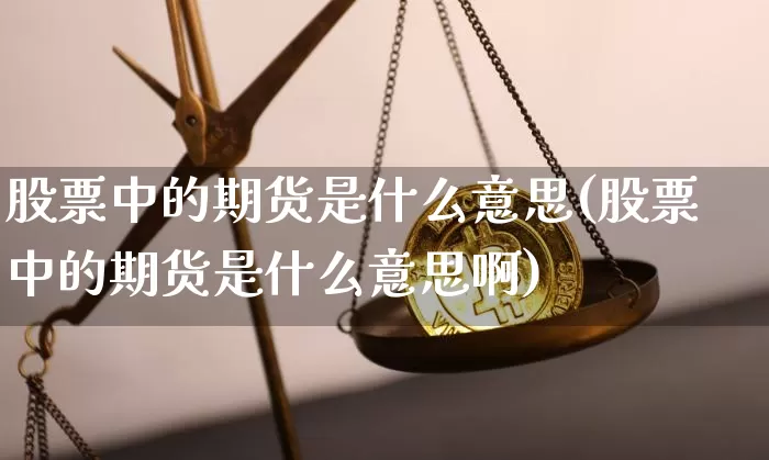 股票中的期货是什么意思(股票中的期货是什么意思啊)_https://www.czytfl.com_期货走势_第1张