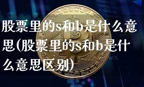 股票里的s和b是什么意思(股票里的s和b是什么意思区别)_https://www.czytfl.com_期货走势_第1张
