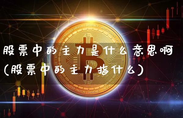 股票中的主力是什么意思啊(股票中的主力指什么)_https://www.czytfl.com_期货行情_第1张