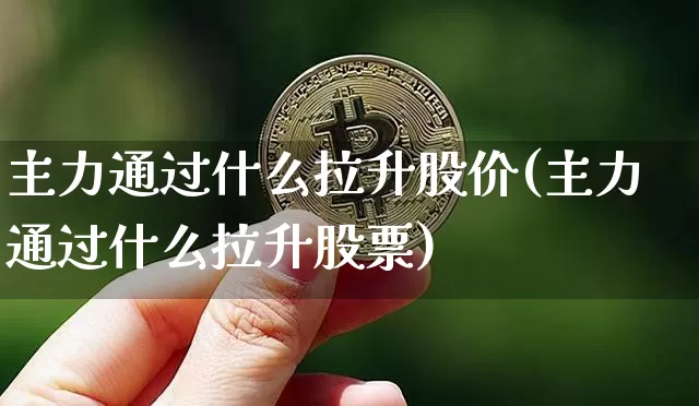 主力通过什么拉升股价(主力通过什么拉升股票)_https://www.czytfl.com_期货走势_第1张