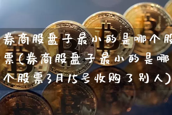券商股盘子最小的是哪个股票(券商股盘子最小的是哪个股票3月15号收购了别人)_https://www.czytfl.com_期货_第1张
