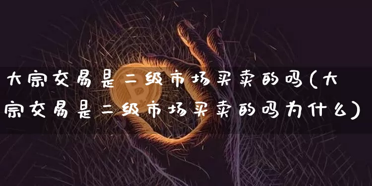 大宗交易是二级市场买卖的吗(大宗交易是二级市场买卖的吗为什么)_https://www.czytfl.com_期货价格_第1张