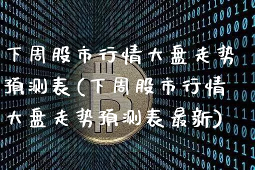 下周股市行情大盘走势预测表(下周股市行情大盘走势预测表最新)_https://www.czytfl.com_期货价格_第1张
