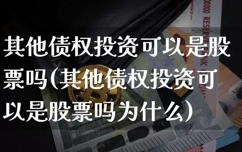 其他债权投资可以是股票吗(其他债权投资可以是股票吗为什么)_https://www.czytfl.com_期货行情_第1张