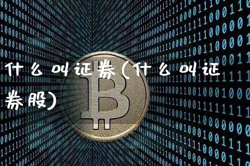 什么叫证券(什么叫证券股)_https://www.czytfl.com_期货走势_第1张