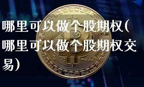 哪里可以做个股期权(哪里可以做个股期权交易)_https://www.czytfl.com_期货行情_第1张