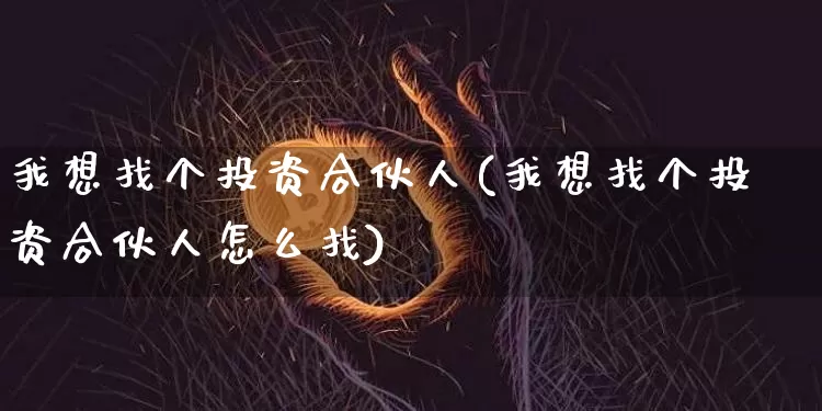 我想找个投资合伙人(我想找个投资合伙人怎么找)_https://www.czytfl.com_期货行情_第1张