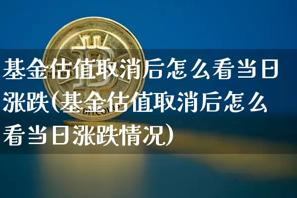 基金估值取消后怎么看当日涨跌(基金估值取消后怎么看当日涨跌情况)_https://www.czytfl.com_期货_第1张