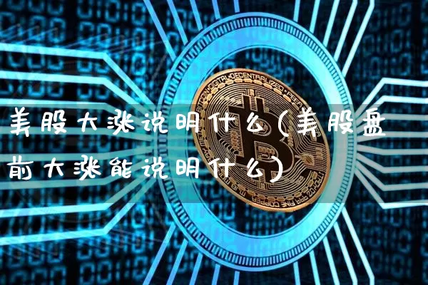 美股大涨说明什么(美股盘前大涨能说明什么)_https://www.czytfl.com_期货价格_第1张