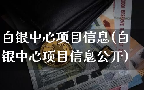 白银中心项目信息(白银中心项目信息公开)_https://www.czytfl.com_期货行情_第1张
