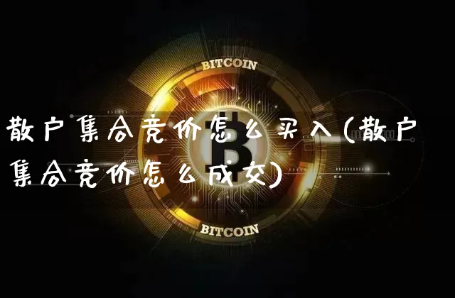 散户集合竞价怎么买入(散户集合竞价怎么成交)_https://www.czytfl.com_期货_第1张