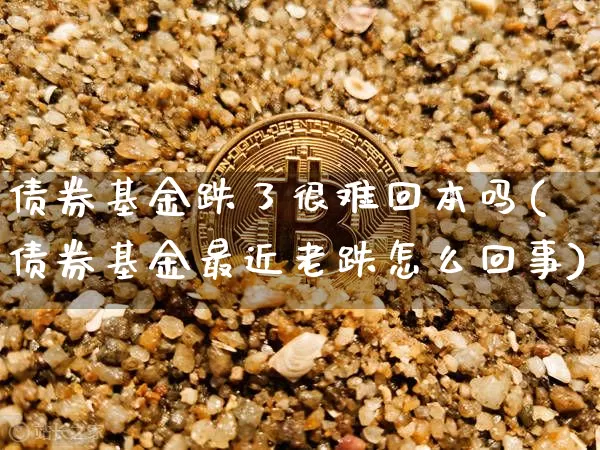 债券基金跌了很难回本吗(债券基金最近老跌怎么回事)_https://www.czytfl.com_期货行情_第1张