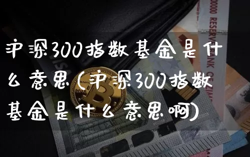 沪深300指数基金是什么意思(沪深300指数基金是什么意思啊)_https://www.czytfl.com_期货走势_第1张