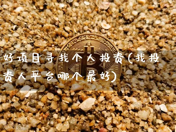 好项目寻找个人投资(找投资人平台哪个最好)_https://www.czytfl.com_期货价格_第1张