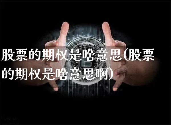 股票的期权是啥意思(股票的期权是啥意思啊)_https://www.czytfl.com_期货走势_第1张