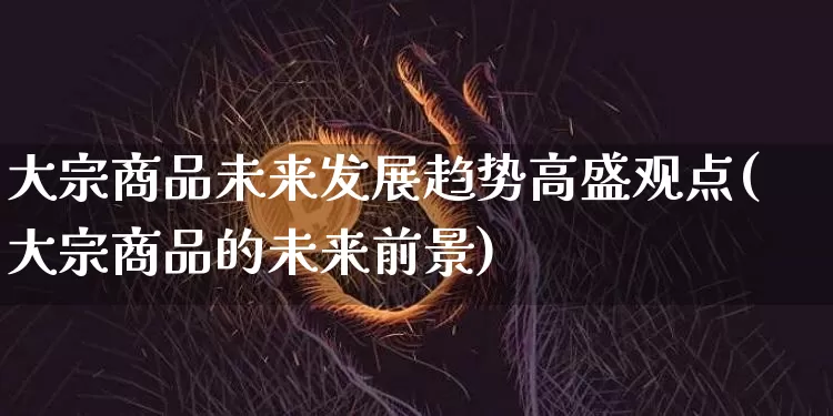大宗商品未来发展趋势高盛观点(大宗商品的未来前景)_https://www.czytfl.com_期货行情_第1张