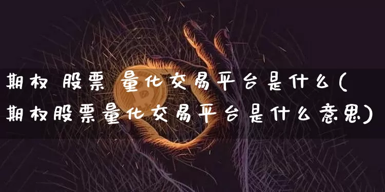 期权 股票 量化交易平台是什么(期权股票量化交易平台是什么意思)_https://www.czytfl.com_期货价格_第1张