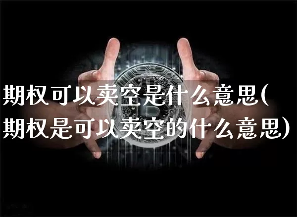 期权可以卖空是什么意思(期权是可以卖空的什么意思)_https://www.czytfl.com_期货价格_第1张