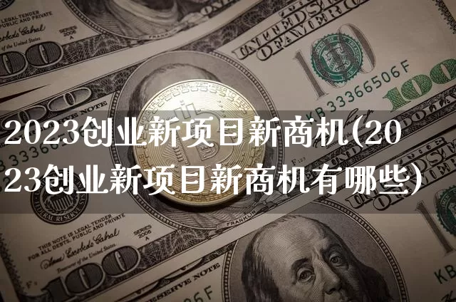 2023创业新项目新商机(2023创业新项目新商机有哪些)_https://www.czytfl.com_期货走势_第1张