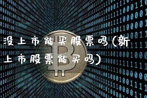 没上市能买股票吗(新上市股票能买吗)_https://www.czytfl.com_期货走势_第1张