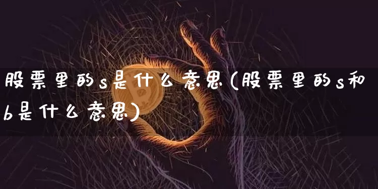 股票里的s是什么意思(股票里的s和b是什么意思)_https://www.czytfl.com_期货_第1张