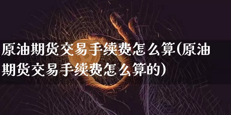 原油期货交易手续费怎么算(原油期货交易手续费怎么算的)_https://www.czytfl.com_期货行情_第1张