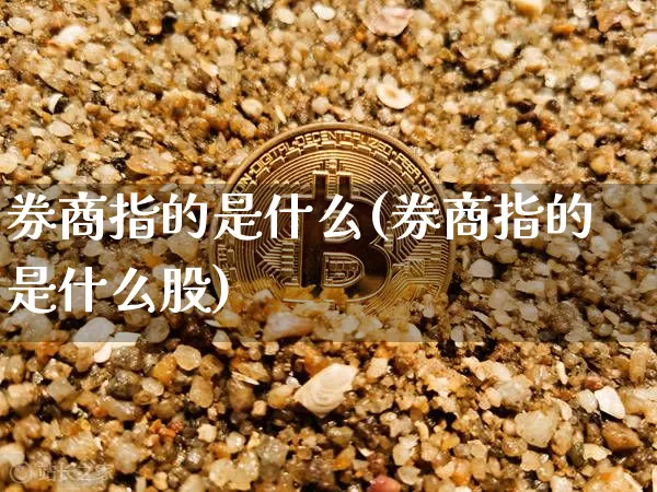 券商指的是什么(券商指的是什么股)_https://www.czytfl.com_期货走势_第1张